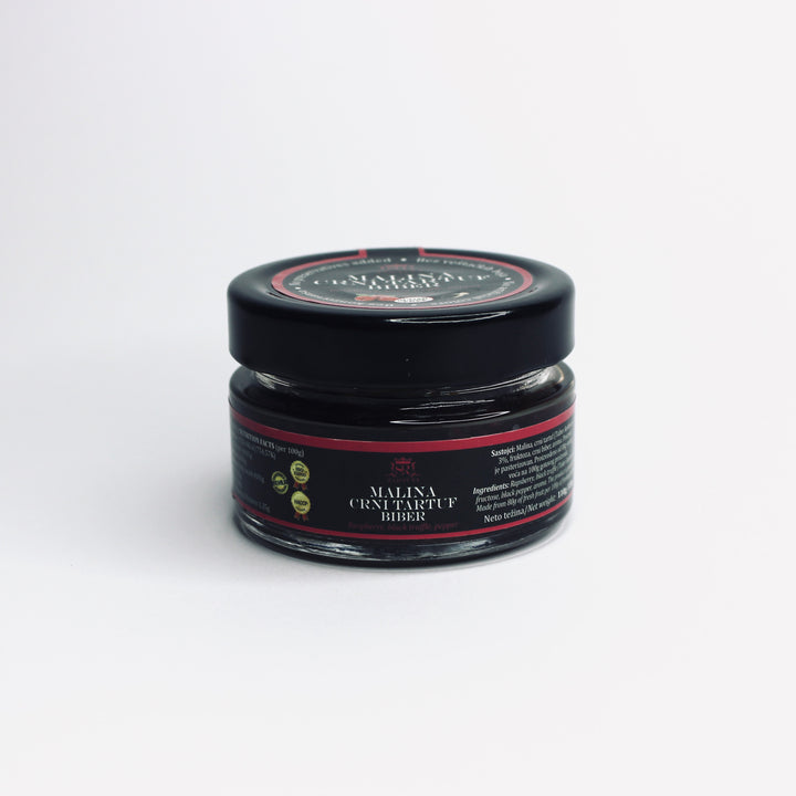 Black Truffle Raspberry Jam with Black Pepper Condiment 110gr